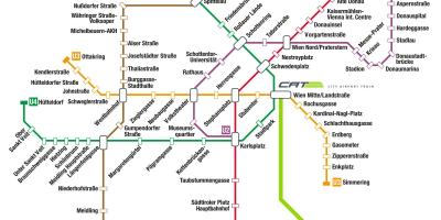 Wien traukinių žemėlapis