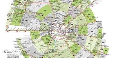 Žemėlapis iš Vienos transporto zonas