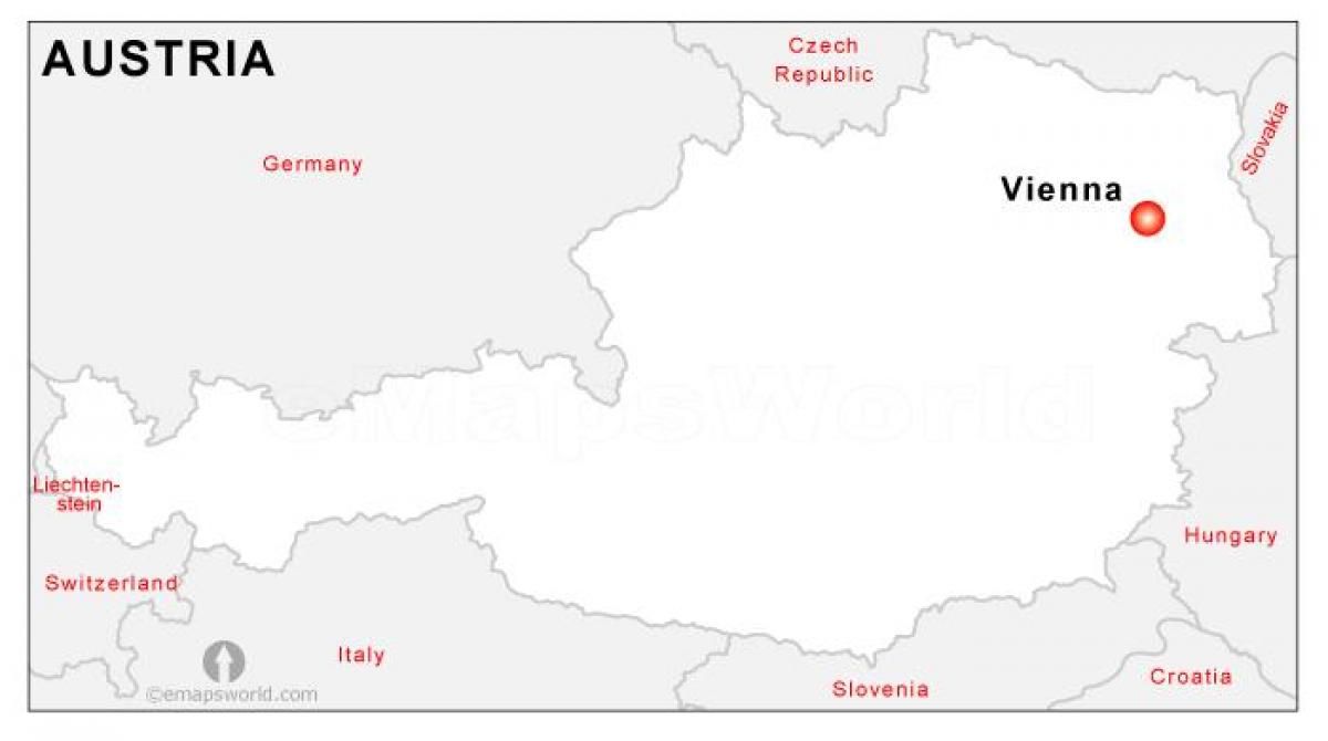 Žemėlapis Austrijos sostinė