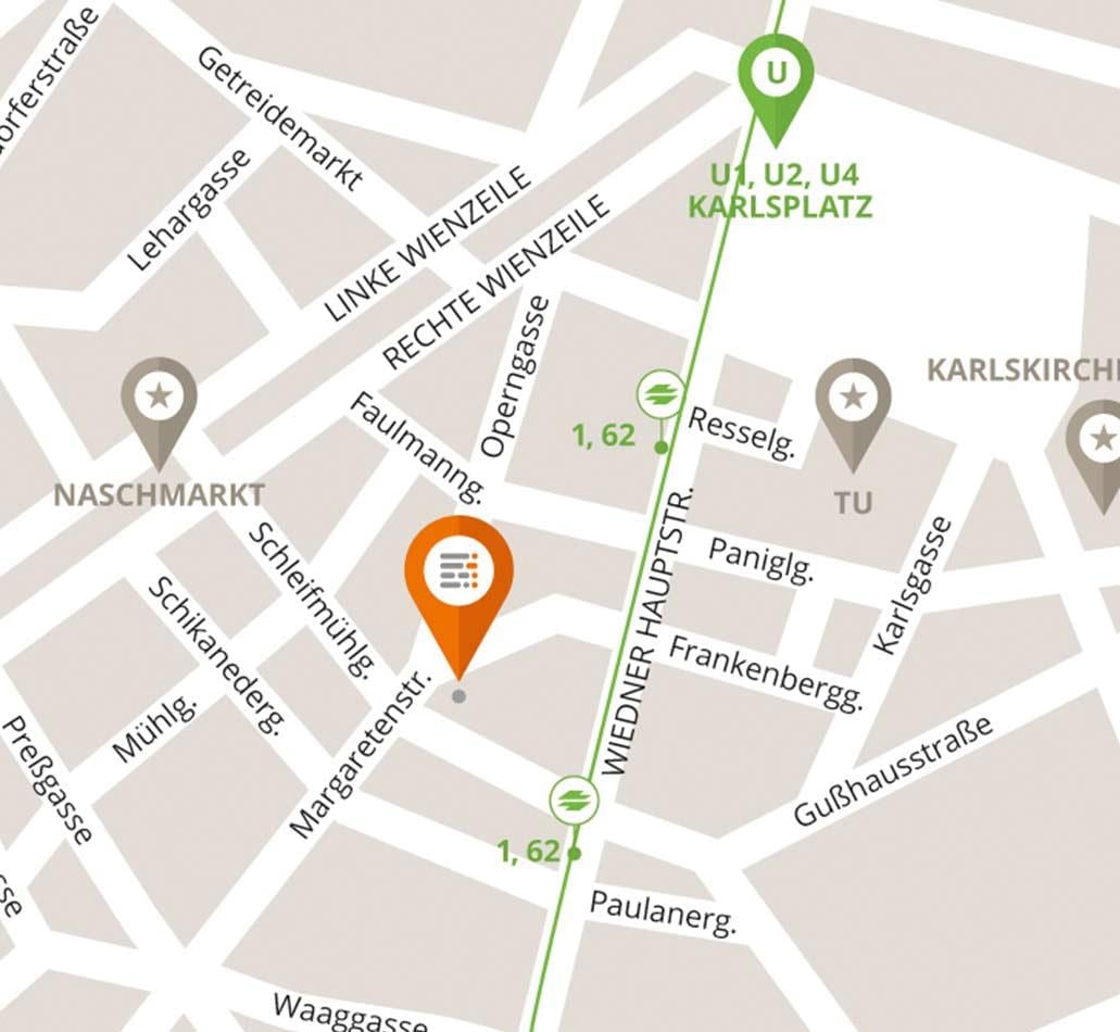 Žemėlapis naschmarkt Vienos 