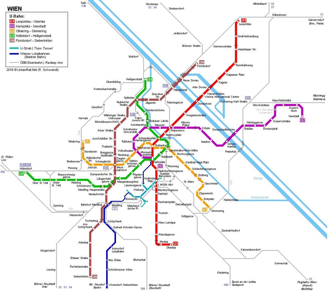 Žemėlapis uban Wien