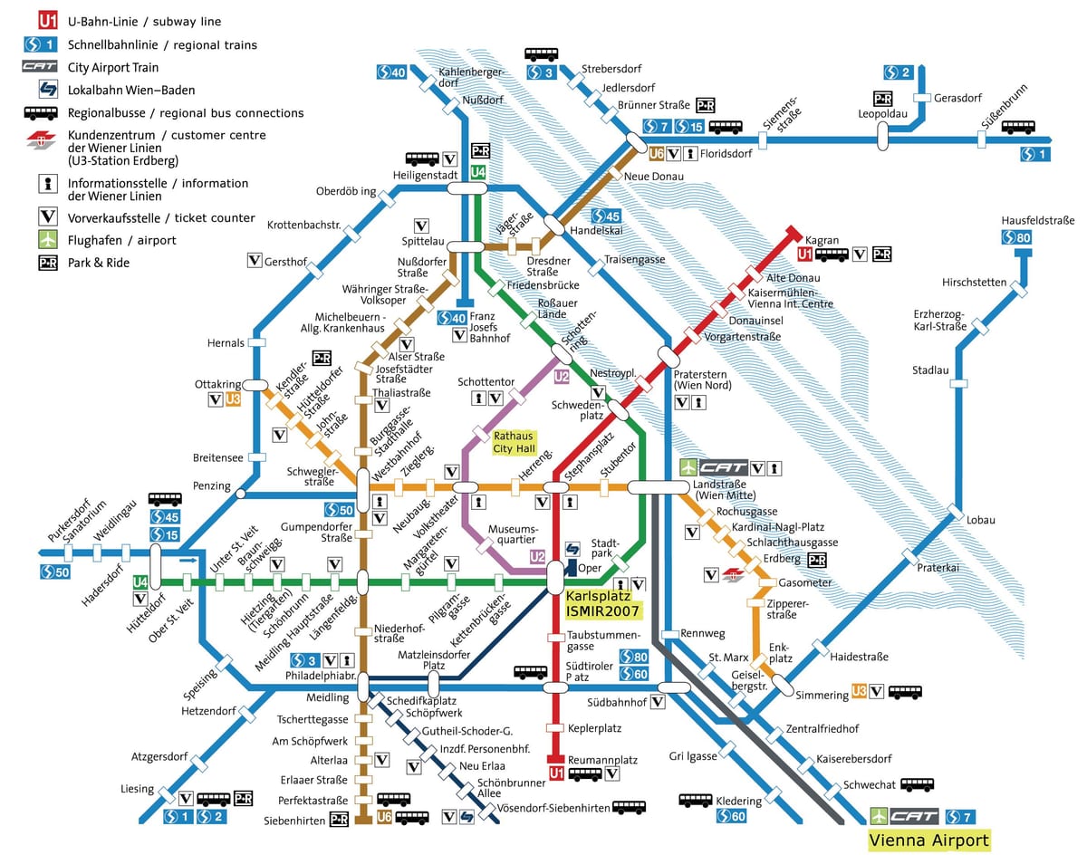 erdberg autobusų stotis Vienos žemėlapio
