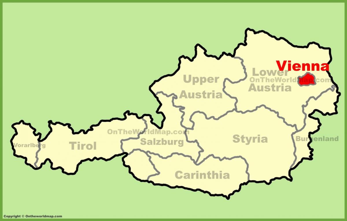 Wien Austrija žemėlapyje