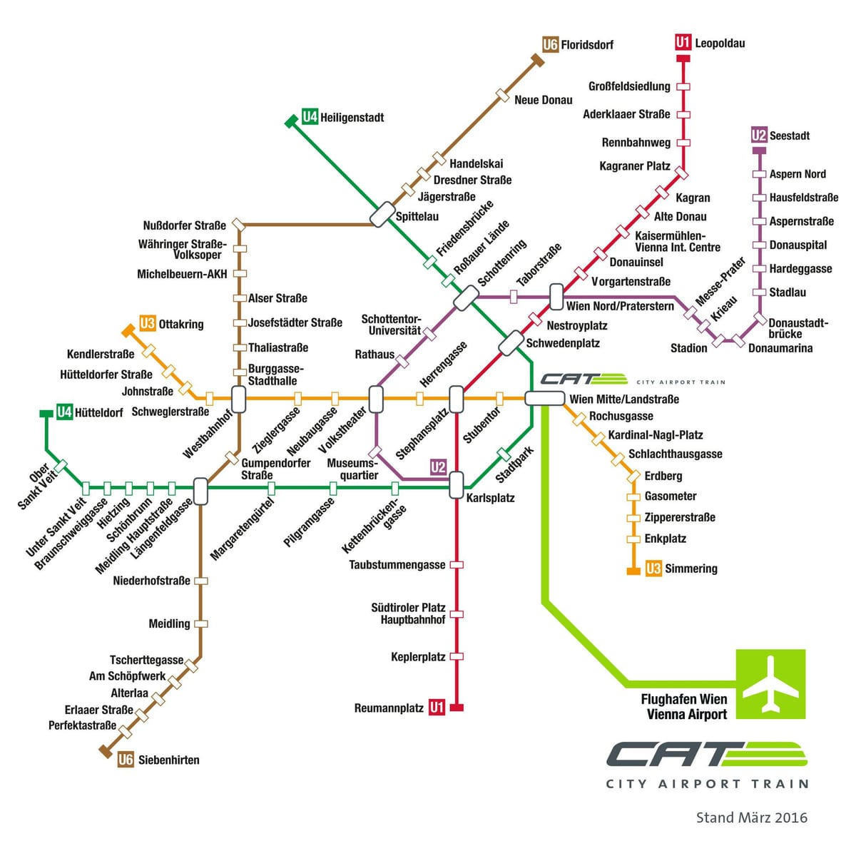 Vienos oro uostas traukinių stotis map