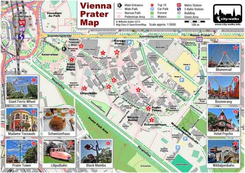 Žemėlapis Vienos park and ride
