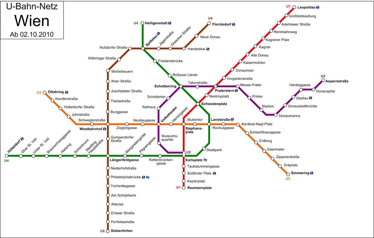 tramvajų d. Vienoje žemėlapio