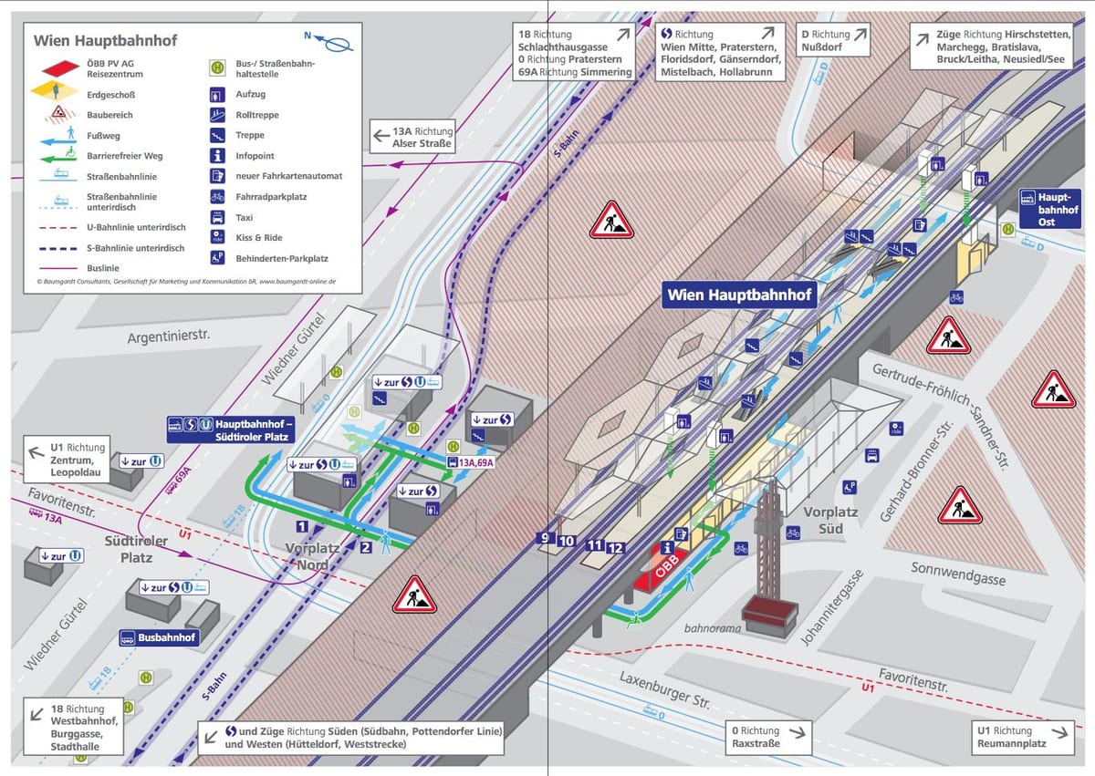 Vienos hbf žemėlapyje