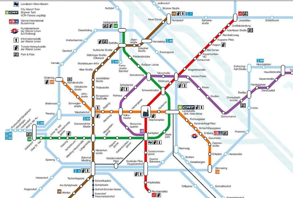 Wien metro žemėlapis