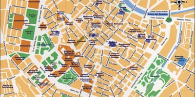 Žemėlapis Vienos centrinės gatvės