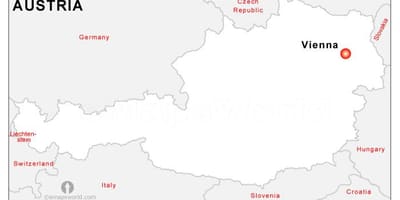 Žemėlapis Austrijos sostinė