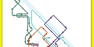 Vienos hop on hop off kelionė autobusu žemėlapyje