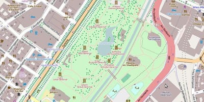 Žemėlapis stadtpark Vienos
