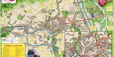 Didelis kelionė autobusu Vienos žemėlapio