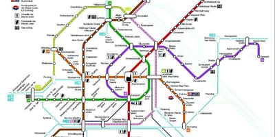 Vienos metro stotis map