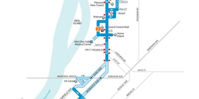 Vienoje autobusų linijų žemėlapis