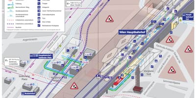 Vienos hbf žemėlapyje